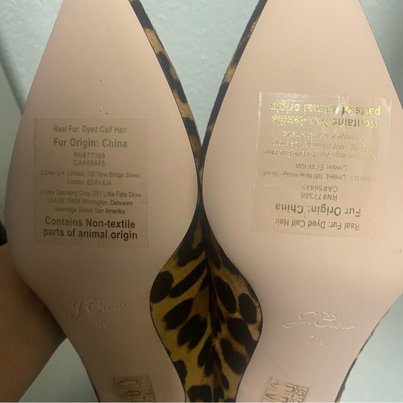 NWOB J.Crew Sophia Kitten Heel Pumps In Leopard Calf Hair - Size 7.5 - Picture 13 of 14